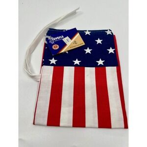 VNTG Stevens Linens Associations Stars & Stripes Kitchen Towel & Pot Holder NWT